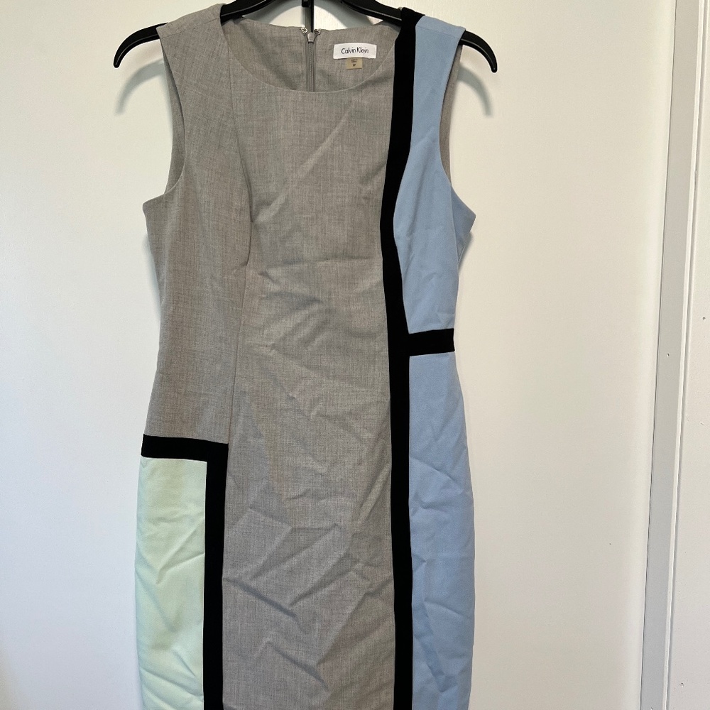 Colorblock Calvin Klein Sleeveless Midi Dress